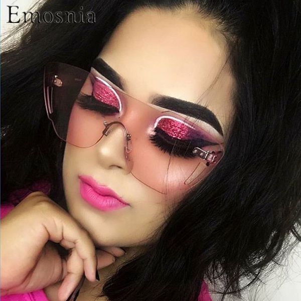 emosnia one piece rimless sunglasses modis square feminino 2019 luxury women brand designer vintage sun glasses, White;black
emosnia one piece rimless sunglasses modis square feminino 2019 luxury women brand designer vintage sun glasses, White;black