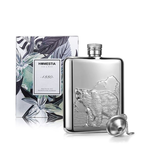 1pc homestia 6oz stainless steel hip flask with funnel polar bear paern whiskey liquor flask barware drinkware gifts
1pc homestia 6oz stainless steel hip flask with funnel polar bear paern whiskey liquor flask barware drinkware gifts