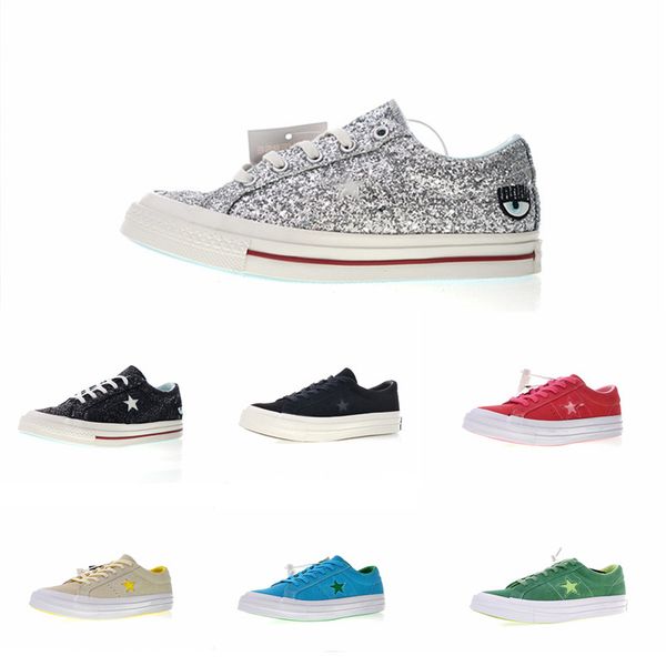2018 New Chiara Ferragni x One Star Eyes 74 OX Pinstripe Casual Canvas Shoes Women Men Silver Chaussures Fashion Designer Sneakers Size35-44
2018 New Chiara Ferragni x One Star Eyes 74 OX Pinstripe Casual Canvas Shoes Women Men Silver Chaussures Fashion Designer Sneakers Size35-44