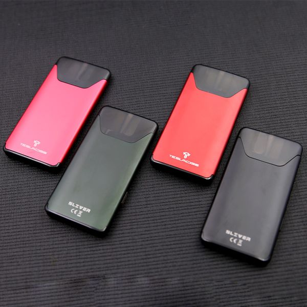 

Authentic Teslacigs Sliver POD kit Tesla Pod Sytem 350mAh Portable Vape Starter Kit with 2ml Empty Cartridge E Cigarette DHL Free