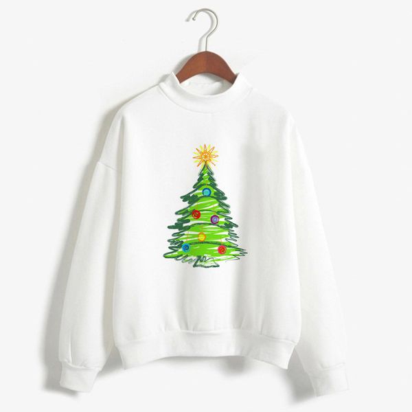 2018 autumn women fashion sweatshirts christmas print one neck long sleeves white hoodies yh600, Black
2018 autumn women fashion sweatshirts christmas print one neck long sleeves white hoodies yh600, Black