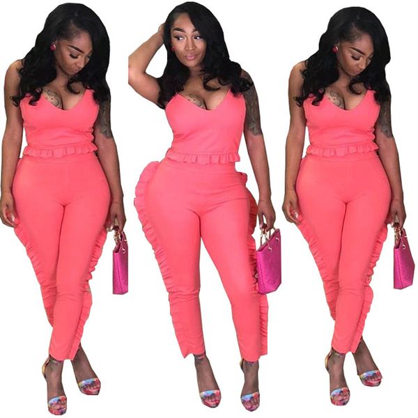 regular womentracksuit two piece sets sleeveless ruffle and pants ladies streetwear leisure suit jogger outfits women set female, Gray
regular womentracksuit two piece sets sleeveless ruffle and pants ladies streetwear leisure suit jogger outfits women set female, Gray