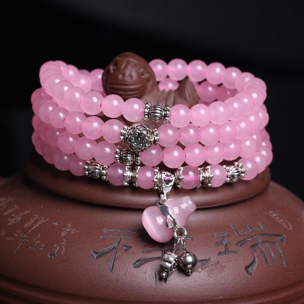 natural crystal chalcedony 108 bead bracelet women multi-circle hand chain love love valentine's day gift, Golden;silver
natural crystal chalcedony 108 bead bracelet women multi-circle hand chain love love valentine's day gift, Golden;silver