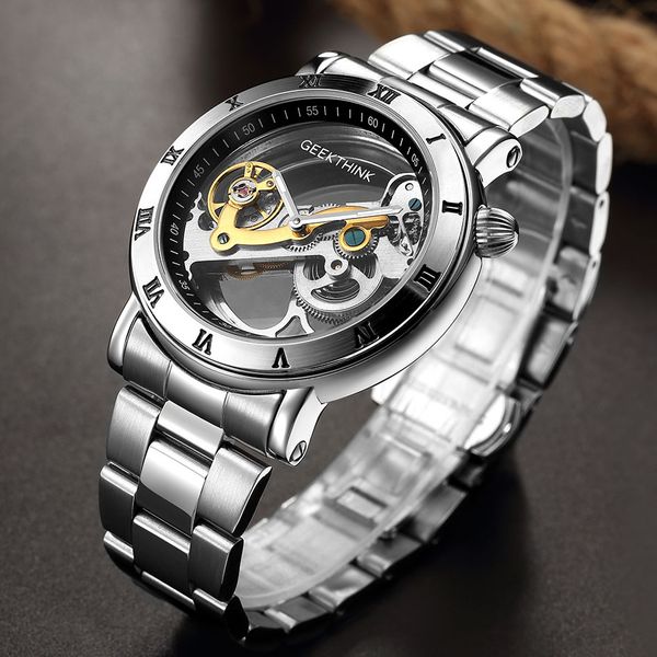 geekthink men gold transparent mechanical watches male self-wind automatic watch hollow clock relojes masculinos, Slivery;brown
geekthink men gold transparent mechanical watches male self-wind automatic watch hollow clock relojes masculinos, Slivery;brown