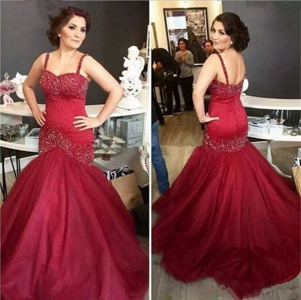 mermaid burgundy prom dresses crystals beaded tulle spaghetti straps floor length fashionable evening dress party gown custom plus size, Black
mermaid burgundy prom dresses crystals beaded tulle spaghetti straps floor length fashionable evening dress party gown custom plus size, Black