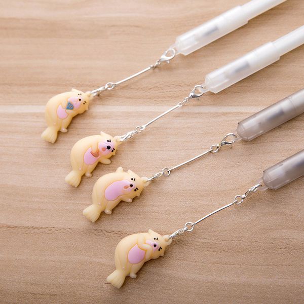 48 шт./лот симпатичные морская выдра гелевая ручка мультфильм животных 0.5 мм черные чернила ручки для студентов подарок офис школьные прина