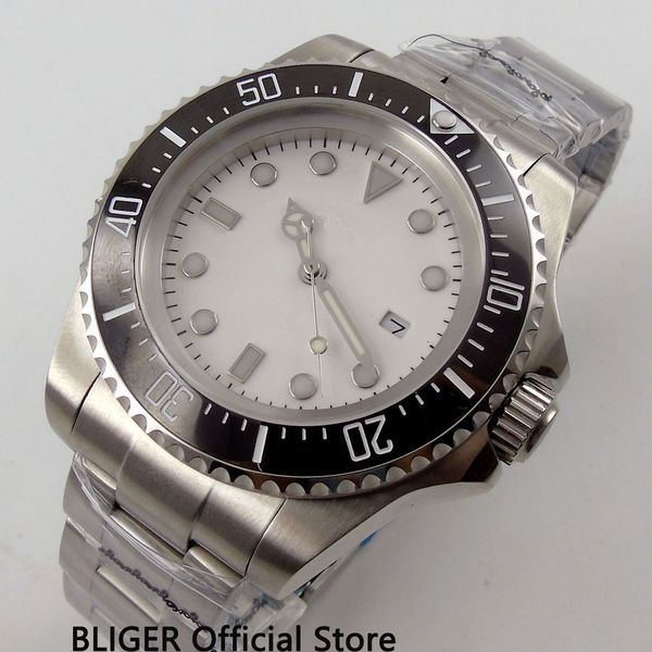 bliger 44mm white sterile dial black ceramic bezel date window business luminous marks miyota automatic movement men's watch b53, Slivery;brown
bliger 44mm white sterile dial black ceramic bezel date window business luminous marks miyota automatic movement men's watch b53, Slivery;brown