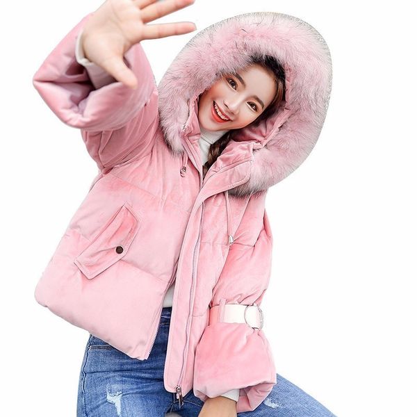 autumn winter fur collar jacket women short coat 2018 new warm velvet bread cotton thick parka female hooded overcoat ls071, Black
autumn winter fur collar jacket women short coat 2018 new warm velvet bread cotton thick parka female hooded overcoat ls071, Black