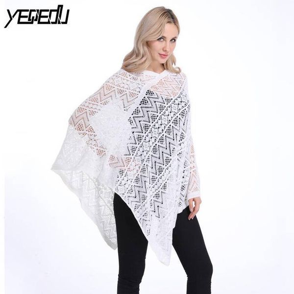 #7302 2018 summer casaco feminino ponchos and capes fashion hollow asymmetry loose knitwear pullover feminino crocheted poncho, White;black
#7302 2018 summer casaco feminino ponchos and capes fashion hollow asymmetry loose knitwear pullover feminino crocheted poncho, White;black