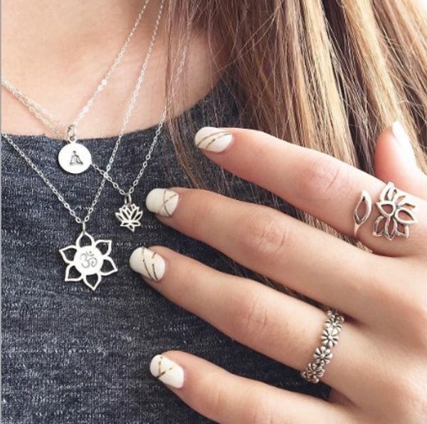 lotus charm multi layered chokers necklaces antique silver tone alloy pendant necklaces gift idea charm chokers, Golden;silver
lotus charm multi layered chokers necklaces antique silver tone alloy pendant necklaces gift idea charm chokers, Golden;silver