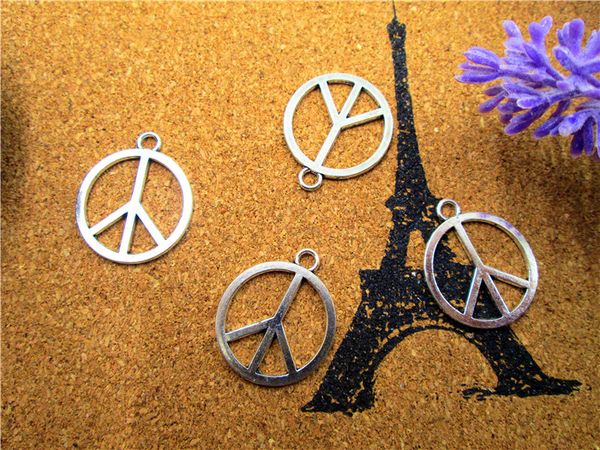 45pcs peace charms--antique silver peace charms pendants - peace tag charm connector 21mm, Bronze;silver
45pcs peace charms--antique silver peace charms pendants - peace tag charm connector 21mm, Bronze;silver