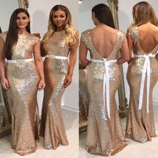 new glitter rose gold sequins bridesmaid dresses with belt cap sleeves mermaid formal prom dress long bridesmaids gowns custom made, White;pink
new glitter rose gold sequins bridesmaid dresses with belt cap sleeves mermaid formal prom dress long bridesmaids gowns custom made, White;pink