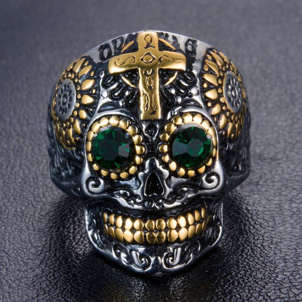 fashionmens stainless steel biker rings jewelry skeleton punk ring vintage gothic skull harley motorcycles cross male ring, Silver
fashionmens stainless steel biker rings jewelry skeleton punk ring vintage gothic skull harley motorcycles cross male ring, Silver