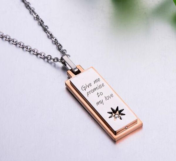 stainless steel female model water diamond star square necklace korean fashion titanium steel hang decoration popular fashion, Silver
stainless steel female model water diamond star square necklace korean fashion titanium steel hang decoration popular fashion, Silver