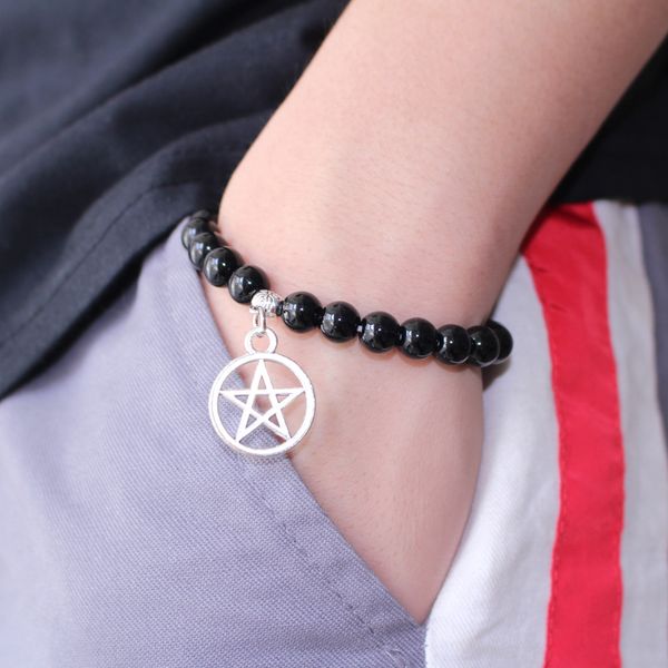 couple black matte natural stone mala bead yoga bracelet silver star elastic rope bead bracelet fashion men women jewelry alloy, Golden;silver
couple black matte natural stone mala bead yoga bracelet silver star elastic rope bead bracelet fashion men women jewelry alloy, Golden;silver