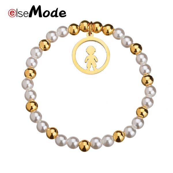 elsemode romantic girl boy handmade stretch pearl beads bracelets gold stainless steel for women gifts jewelry accessories, Black
elsemode romantic girl boy handmade stretch pearl beads bracelets gold stainless steel for women gifts jewelry accessories, Black