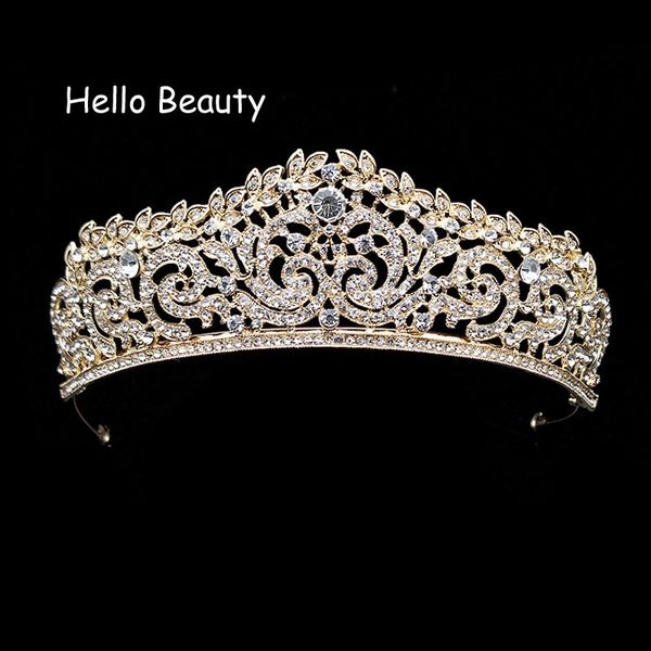 gold color classic clear crystal wedding tiara and crown bridal pageant hair accessories bride head jewelry women diadem, Slivery;golden
gold color classic clear crystal wedding tiara and crown bridal pageant hair accessories bride head jewelry women diadem, Slivery;golden