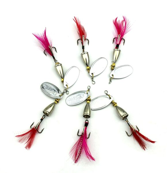 5pcs feather jigs fishing hooks,rooster tail, fishing spinner spoon lures rotatable inline bass trout fishing tackle baits 7cm-8.3g spinner
5pcs feather jigs fishing hooks,rooster tail, fishing spinner spoon lures rotatable inline bass trout fishing tackle baits 7cm-8.3g spinner