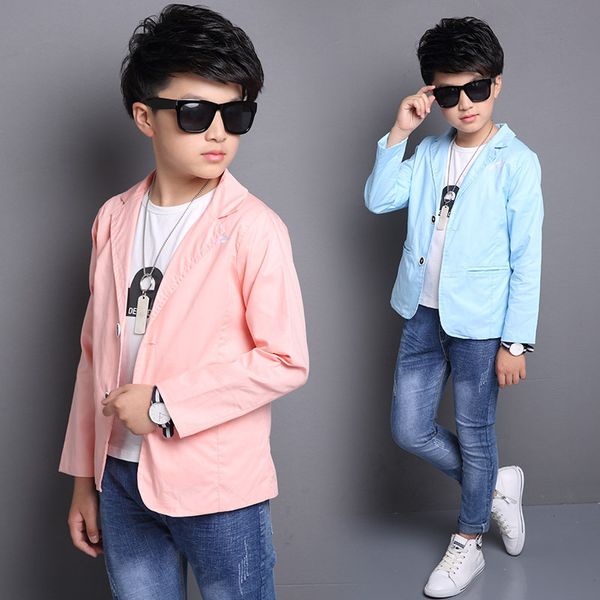 boy's blazers casual jacket spring and autumn big children clothes for 5-13 years kids small suit, Blue
boy's blazers casual jacket spring and autumn big children clothes for 5-13 years kids small suit, Blue