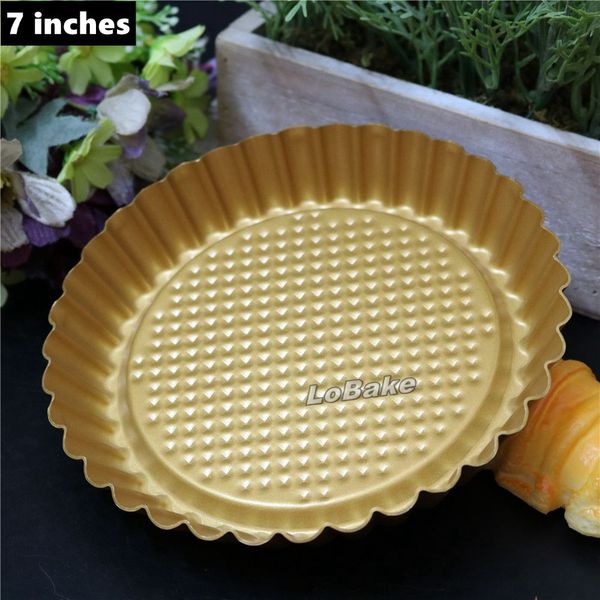 7 inches golden round fluted antiskid wall flower shape aluminium alloy mousse cupcake cheese tart pizza pie mold bakery tools
7 inches golden round fluted antiskid wall flower shape aluminium alloy mousse cupcake cheese tart pizza pie mold bakery tools
