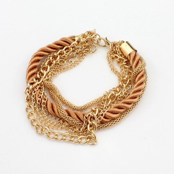 europe and the united states wind multi layer braided metal chain bracelet, Black
europe and the united states wind multi layer braided metal chain bracelet, Black