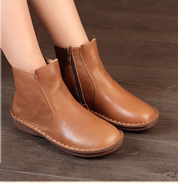 autumn and winter new style, genuine leather comfortable boots, handmade leather martin boots, retro women's boots side zipper, Black
autumn and winter new style, genuine leather comfortable boots, handmade leather martin boots, retro women's boots side zipper, Black