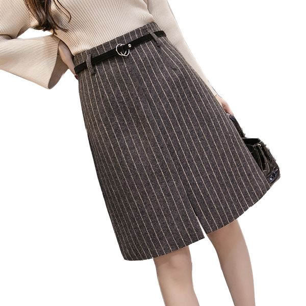 2018 autumn winter skirts women high waist office lady wool skirt plus size fashion elegant stripe midi skirt faldas saia, Black
2018 autumn winter skirts women high waist office lady wool skirt plus size fashion elegant stripe midi skirt faldas saia, Black