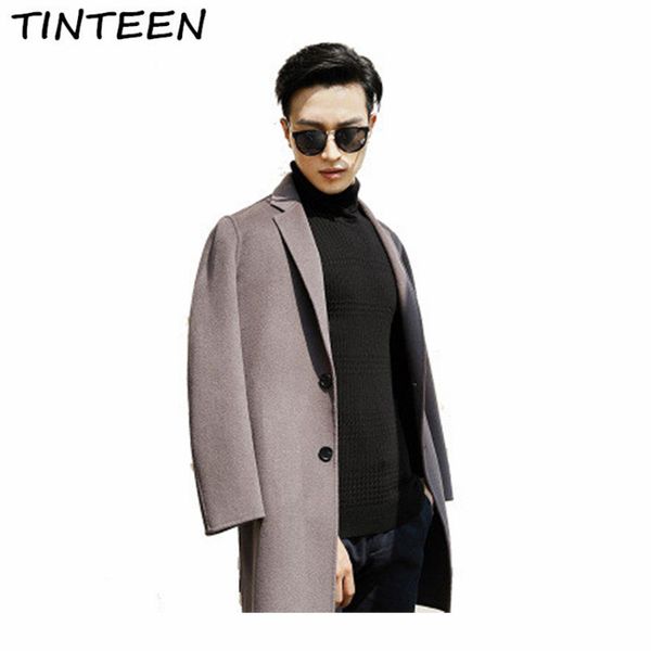 tinteen 2018 men's coat 100% wool long high-end double-sided cashmere coat men's double-sided windbreaker hxh151, Black
tinteen 2018 men's coat 100% wool long high-end double-sided cashmere coat men's double-sided windbreaker hxh151, Black