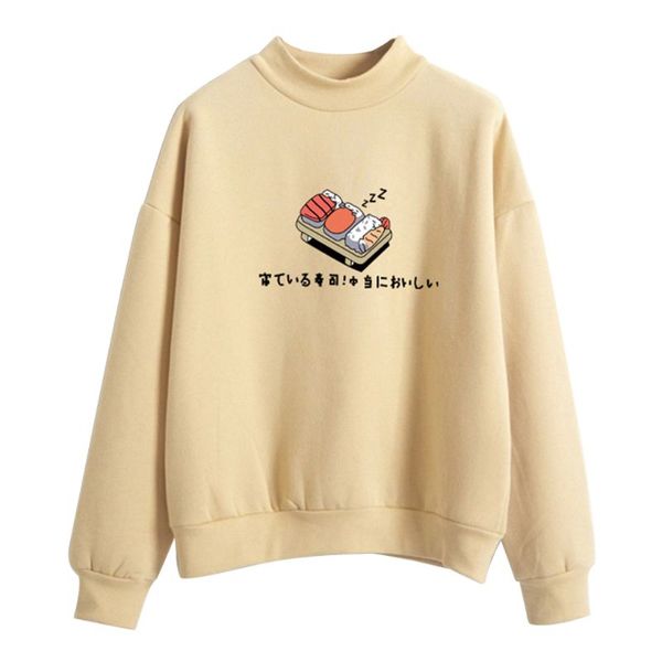 women winter hoodies candy color cartoon kawaii sushi japanese print sweatshirt thicken fleece harajuku pullover loose tracksuit, Black
women winter hoodies candy color cartoon kawaii sushi japanese print sweatshirt thicken fleece harajuku pullover loose tracksuit, Black