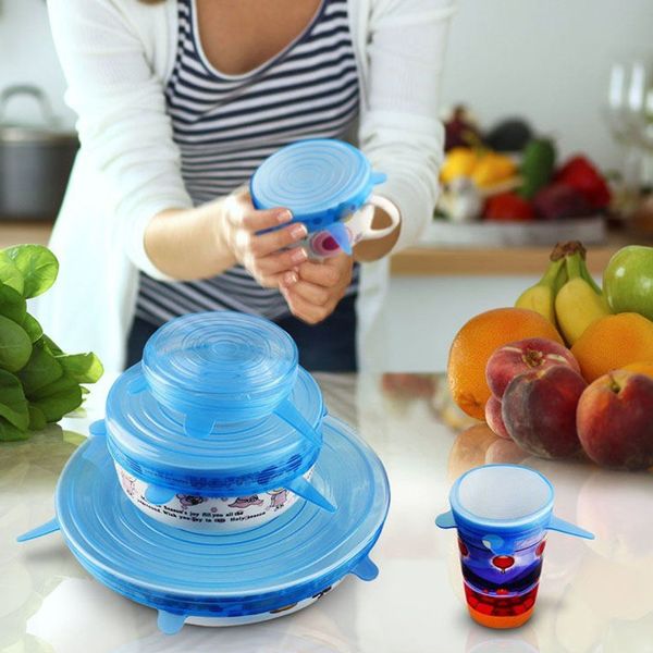 6pcs/set silicon stretch lids universal lid silicone food wrap bowl pot lid silicone cover pan cooking kitchen accessories
6pcs/set silicon stretch lids universal lid silicone food wrap bowl pot lid silicone cover pan cooking kitchen accessories