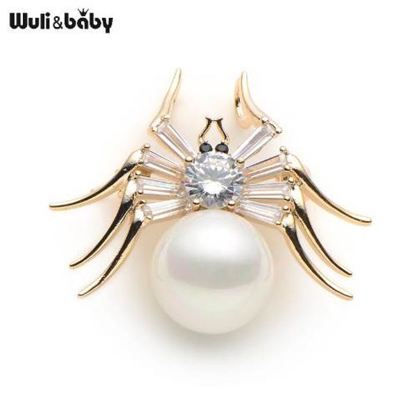 copper simulated pearl spider brooches for women and men rhinestone gold silver color insect brooch pins banquet broche gift, Gray
copper simulated pearl spider brooches for women and men rhinestone gold silver color insect brooch pins banquet broche gift, Gray