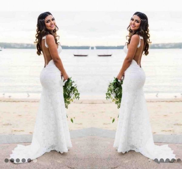 2018 new katie may bohemian wedding dresses novia mermaid spaghetti straps floor length backless full lace bridal gowns, White
2018 new katie may bohemian wedding dresses novia mermaid spaghetti straps floor length backless full lace bridal gowns, White