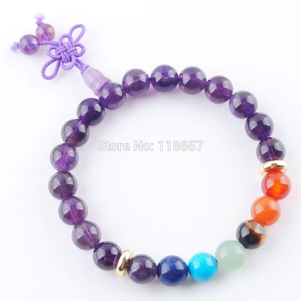 natural amethysts stone round 8mm beads bracelets 7 chakra healing mala meditation prayer yoga women jewelry ik3332, Black
natural amethysts stone round 8mm beads bracelets 7 chakra healing mala meditation prayer yoga women jewelry ik3332, Black
