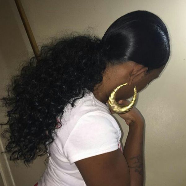 new arrival kinky curly drawstring ponytail wrap around ponytail clip in virgin brazilian hair extension colors aviable 120g-160g ship, Black
new arrival kinky curly drawstring ponytail wrap around ponytail clip in virgin brazilian hair extension colors aviable 120g-160g ship, Black
