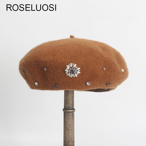 roseluosi autumn winter wool beret hat for women fashion handmade beading beret cap boina feminina, Blue;gray
roseluosi autumn winter wool beret hat for women fashion handmade beading beret cap boina feminina, Blue;gray