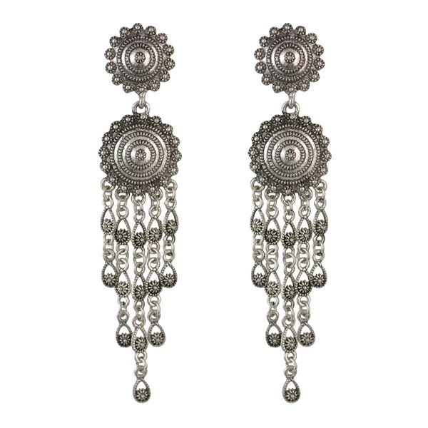 vintage bohemian statement earring long tassels pendant drop earrings, Golden 
vintage bohemian statement earring long tassels pendant drop earrings, Golden