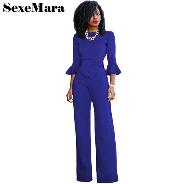 flare sleeve ruffle high waist jumpsuits for women 2017 autumn winter overalls solid color office lady wide leg rompers d31-ae96, Black;white
flare sleeve ruffle high waist jumpsuits for women 2017 autumn winter overalls solid color office lady wide leg rompers d31-ae96, Black;white