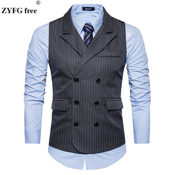 male casual style suit vest 2018 spring vintage design douber breaseted cotton polyester striped color vest eu size brand, Black;white
male casual style suit vest 2018 spring vintage design douber breaseted cotton polyester striped color vest eu size brand, Black;white