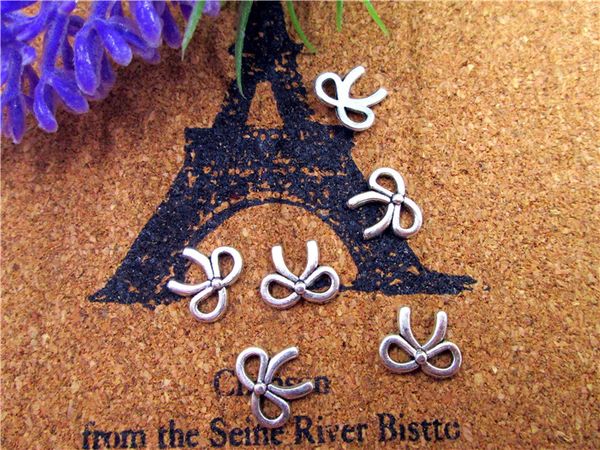 300pcs-- bow charms, antique silver butterfly knot bow charm pendant 10x8mm, Bronze;silver
300pcs-- bow charms, antique silver butterfly knot bow charm pendant 10x8mm, Bronze;silver