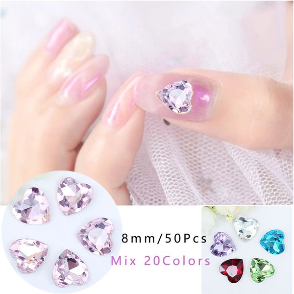 about 50pcs 8mm love glass crystal rhinestones 3d heart shape nail art decoration strass polishing charm design accessories, Silver;gold
about 50pcs 8mm love glass crystal rhinestones 3d heart shape nail art decoration strass polishing charm design accessories, Silver;gold