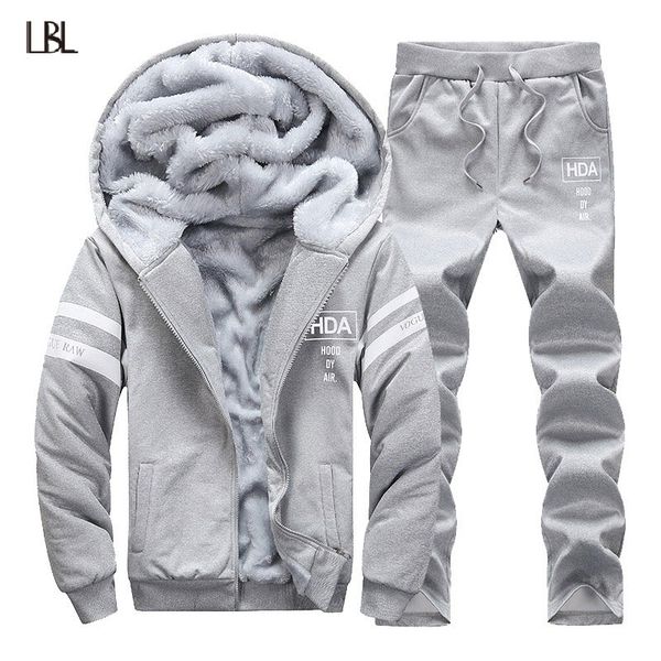 winter tracksuits men set white line printing thicken fleece hoodies + pants suit warm casual fleece men's coats hoodie suits, Gray
winter tracksuits men set white line printing thicken fleece hoodies + pants suit warm casual fleece men's coats hoodie suits, Gray