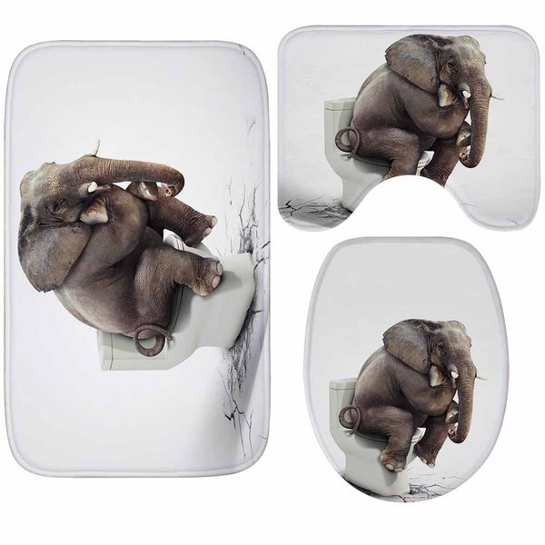 3pcs elephant panda print anti slip water absorb floor rug carpet bathroom mat polyester toilet mat sets of bath home decor
3pcs elephant panda print anti slip water absorb floor rug carpet bathroom mat polyester toilet mat sets of bath home decor