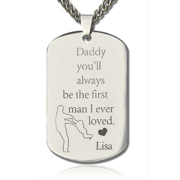 custom name necklaces personalized letter pendant chain titanium steel dog tag necklace jewelry men for daddy dad, Silver
custom name necklaces personalized letter pendant chain titanium steel dog tag necklace jewelry men for daddy dad, Silver