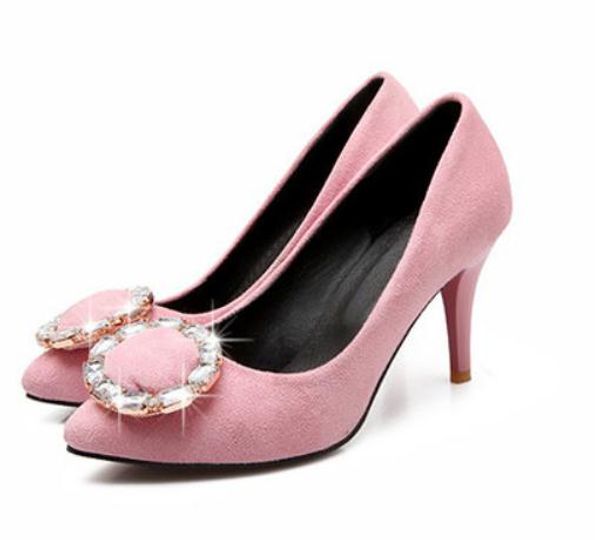 send 2018 shallow mouth pointed end single shoes women fine heel high heel shoes, Black
send 2018 shallow mouth pointed end single shoes women fine heel high heel shoes, Black