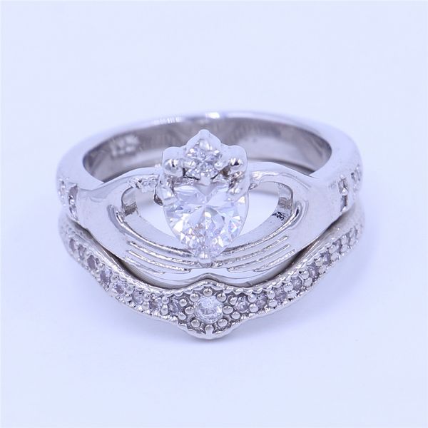 couple claddagh ring diamonique jewelry wedding band rings set for women heart 5a cz white gold filled female party ring, Slivery;golden
couple claddagh ring diamonique jewelry wedding band rings set for women heart 5a cz white gold filled female party ring, Slivery;golden