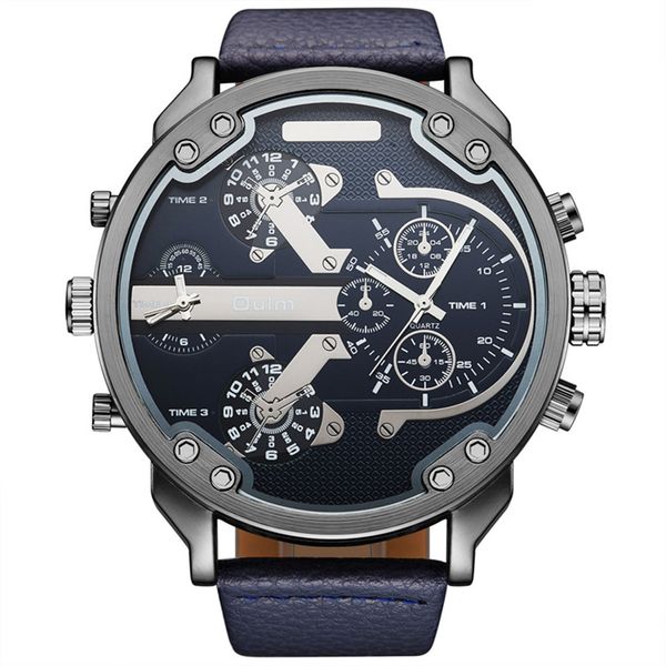 2017 new arrival men brand oulm 3548 luxury japan movt quartz 2 time zone casual watches 5.5cm big face watch relojes hombre, Slivery;brown
2017 new arrival men brand oulm 3548 luxury japan movt quartz 2 time zone casual watches 5.5cm big face watch relojes hombre, Slivery;brown