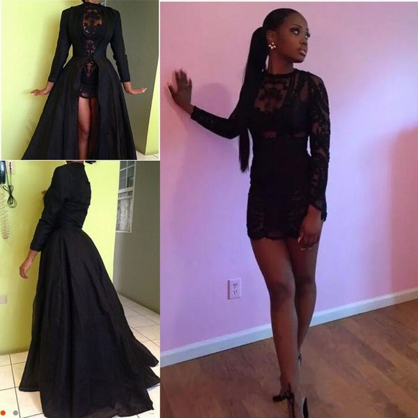 sheer black high low evening dresses with long garment coat 2018 long sleeve lace stain african cocktail short prom gowns
sheer black high low evening dresses with long garment coat 2018 long sleeve lace stain african cocktail short prom gowns