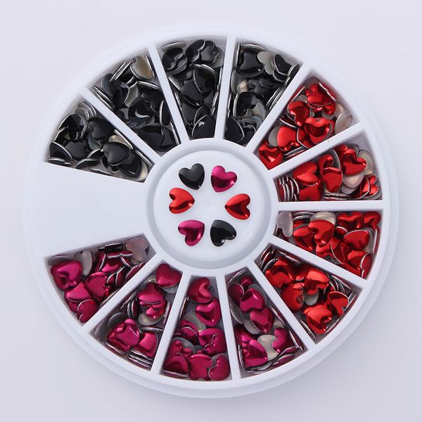 1 box mixed color rhinestone heart design 3d nail art decoration in wheel manicure diy nail art decoration, Silver;gold
1 box mixed color rhinestone heart design 3d nail art decoration in wheel manicure diy nail art decoration, Silver;gold