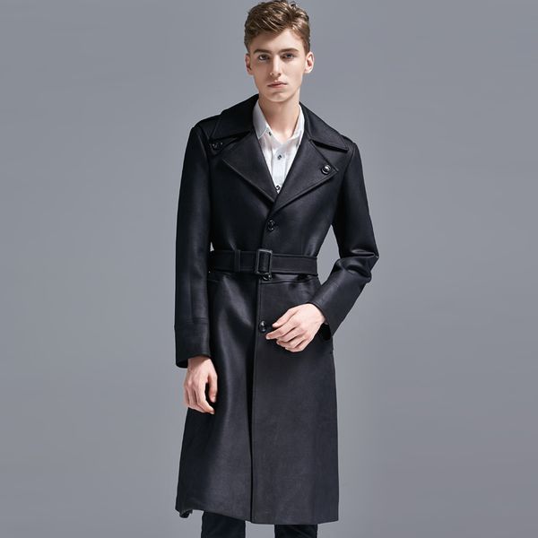 suede windbreaker knee-length 2018 autumn/winter new single-breasted ultra long deerskin fur trench coat jacket. s-6xl, Tan;black
suede windbreaker knee-length 2018 autumn/winter new single-breasted ultra long deerskin fur trench coat jacket. s-6xl, Tan;black