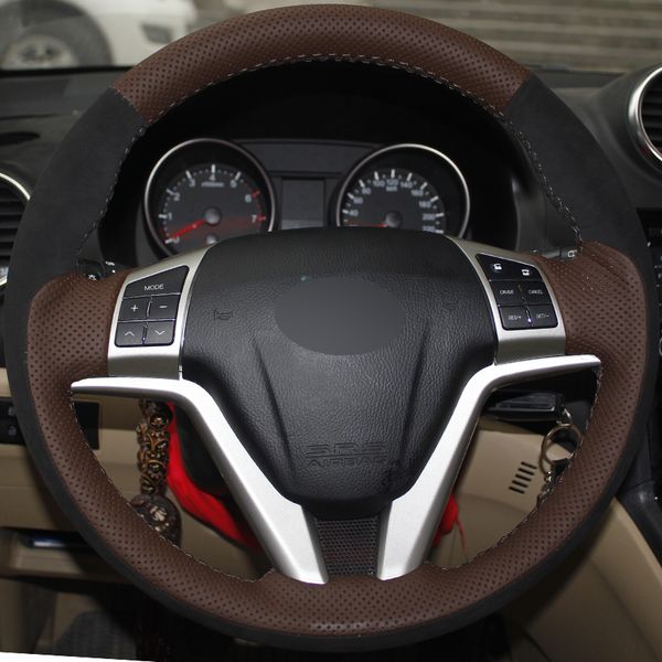 black suede palm red genuine leather diy hand-stitched car steering wheel cover for great wall haval hover h6
black suede palm red genuine leather diy hand-stitched car steering wheel cover for great wall haval hover h6